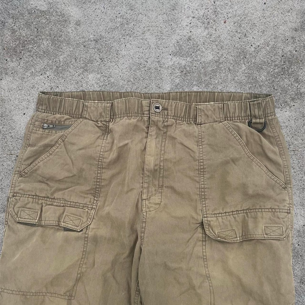 Vintage Outer Rim Khaki‎ Green 8-Pocket Hiking Cargo Pants Baggy Mens Large Y2K - Picture 2 of 6